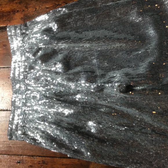 Anthropologie Porridge Silver Sequined Wide Leg Pants small NWT - Picture 7 of 8